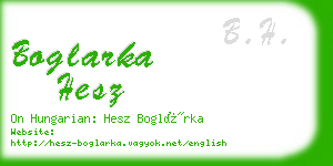 boglarka hesz business card